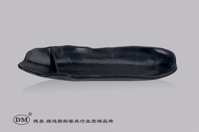 Melamine oblong shaped wave plate hotel canteen, Japanese food shop, fast food restaurant MS8102-1