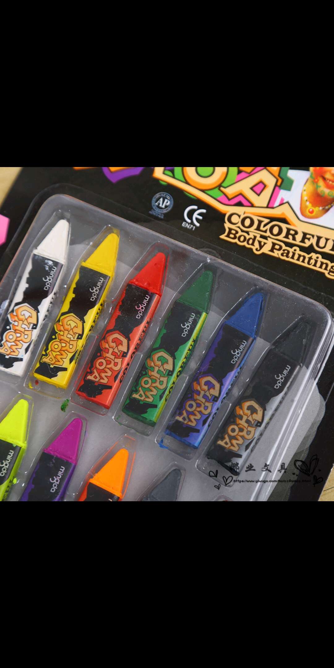 蜡笔水溶性可水洗儿童画笔安全无毒12色幼儿园彩色宝宝婴儿绘画产品图