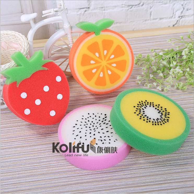 Creative cartoon fruit bath sponge three-dimensional cleaning bath artifact for children thumbnail