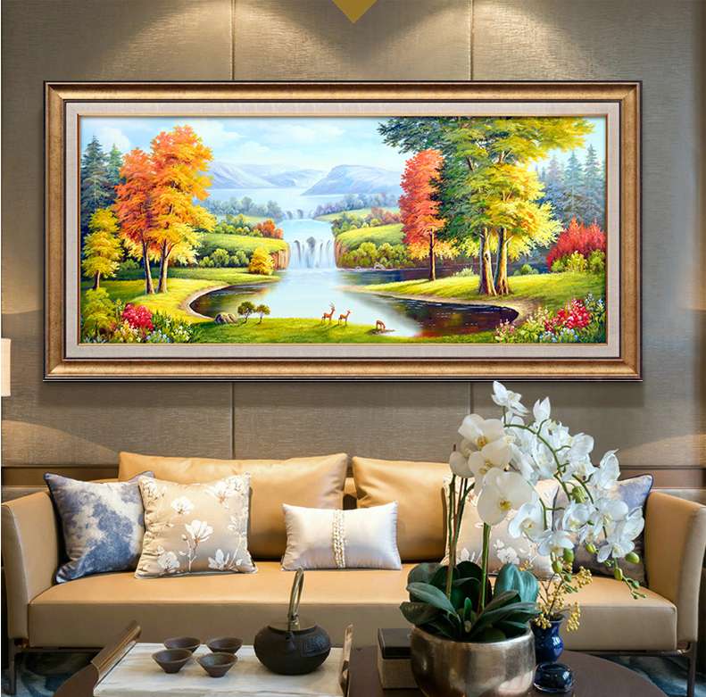 The sitting room decorates a picture greatly light luxury abstract canvas sofa setting is hand-painted huge picture porch is contemporary and contracted hang a picture thumbnail