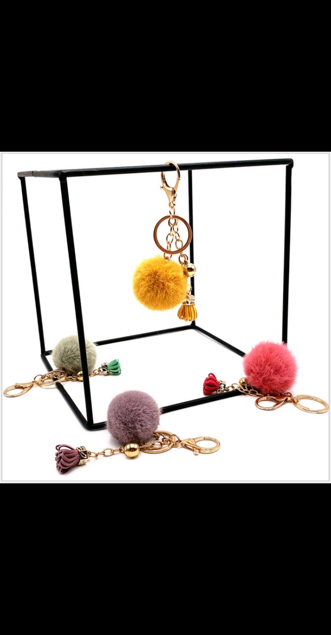 Creative keychains, cute tassels, fruity fur balls, car key chains, bag pendants, plush small gift accessories
