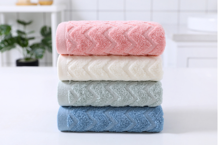 "Love Yourself, Love Your Family, Factory Direct Sale 8415 water ripple towel, pure cotton premium household. Specification image