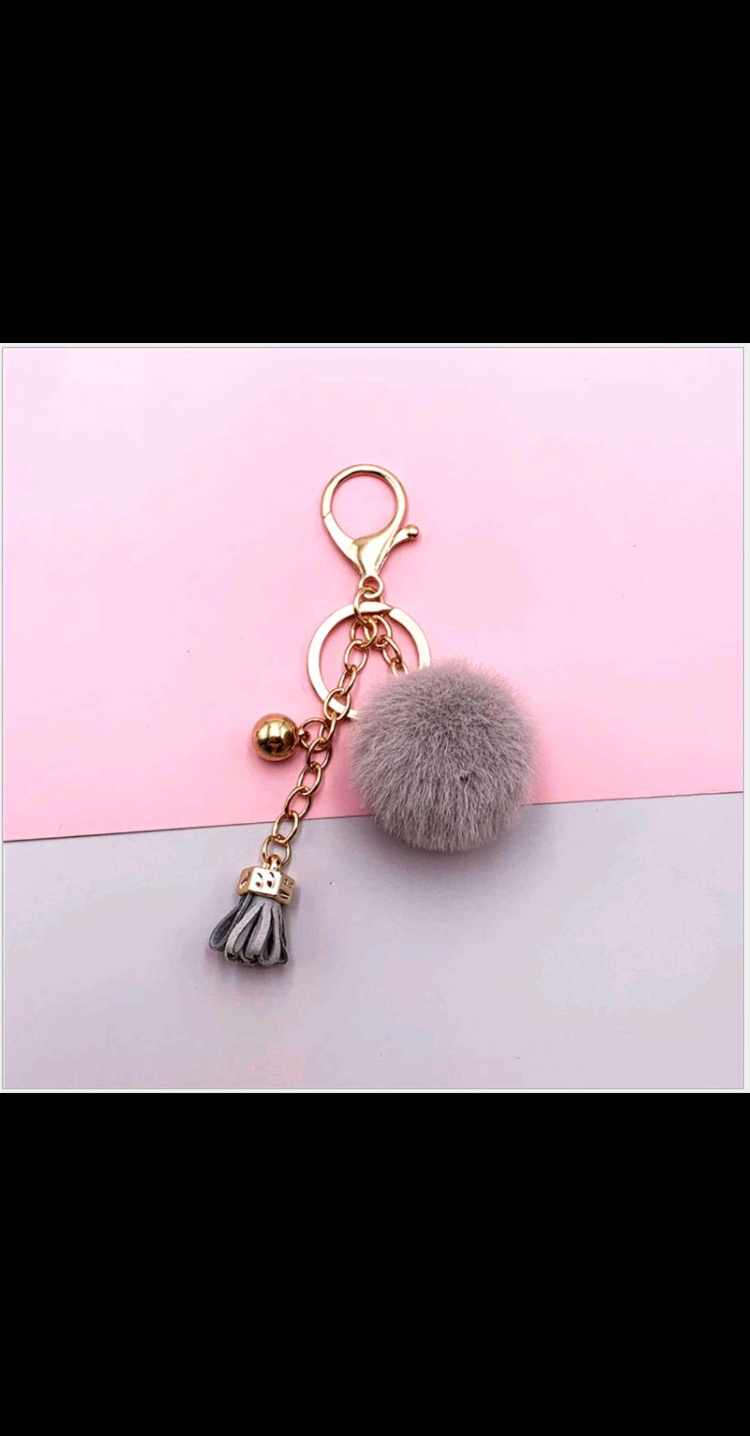 Creative keychains, cute tassels, fruity fur balls, car key chains, bag pendants, plush small gift accessories Specification image