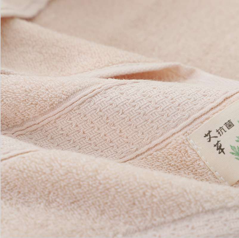 "Love Yourself, Love Your Family Factory Direct Sales 8578 Mugwort Antibacterial Bath Towel Pure Cotton Gift Bath towel. Item Picture