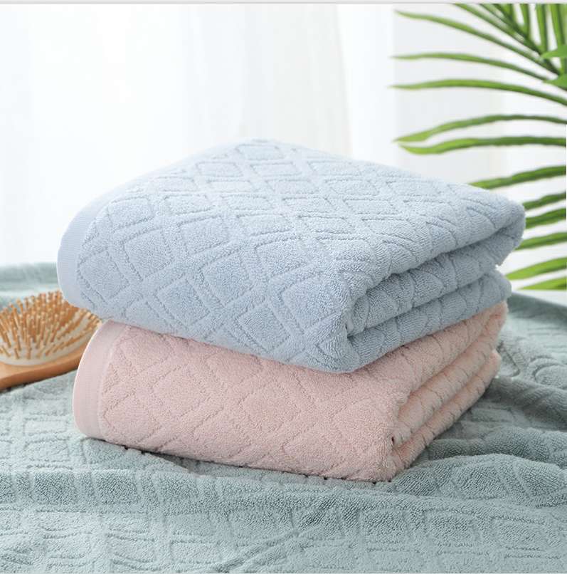 "Love Yourself, Love Your Family, Factory Direct Sale 8303 diamond-shaped Towel, 35*75cm pure cotton household towel. Specification image