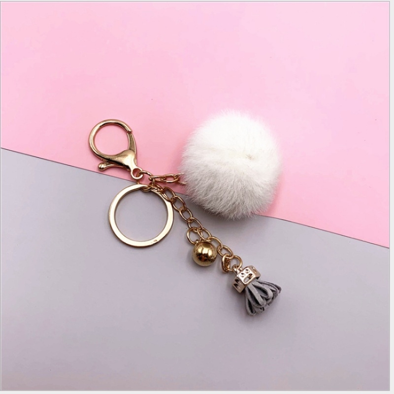 Creative keychains, cute tassels, fruity fur balls, car key chains, bag pendants, plush small gift accessories undefined