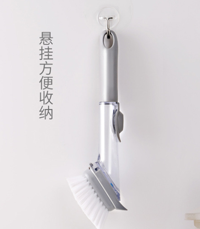 Pot brush with liquid addition, pot brush for washing, pot brush with liquid discharge by pressing, pot brush for washing, multi-functional cleaning brush undefined