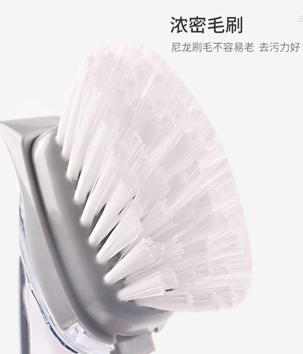 Pot brush with liquid addition, pot brush for washing, pot brush with liquid discharge by pressing, pot brush for washing, multi-functional cleaning brush details Picture