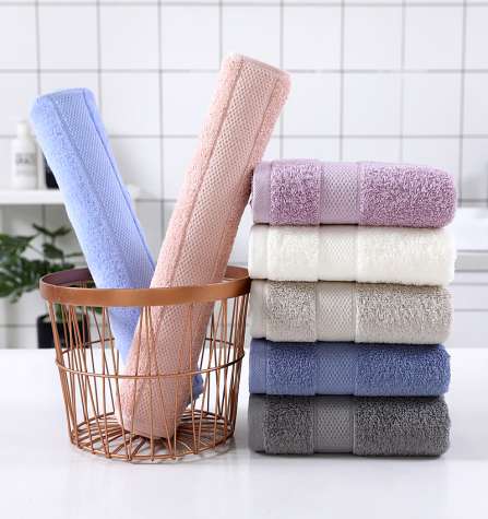 "Love Yourself, Love Your Family, Factory Direct Sale 8414 Feather Ink towel, Pure cotton combed cotton household towel. details Picture