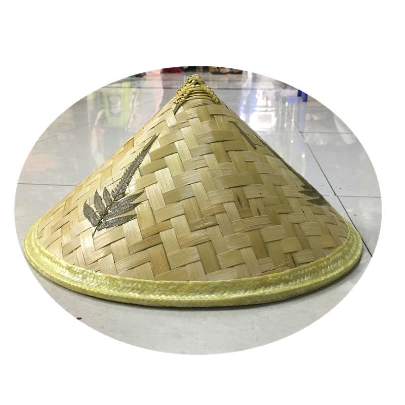 竹编斗笠 儿童叶子帽36厘米叶子斗笠帽产品图