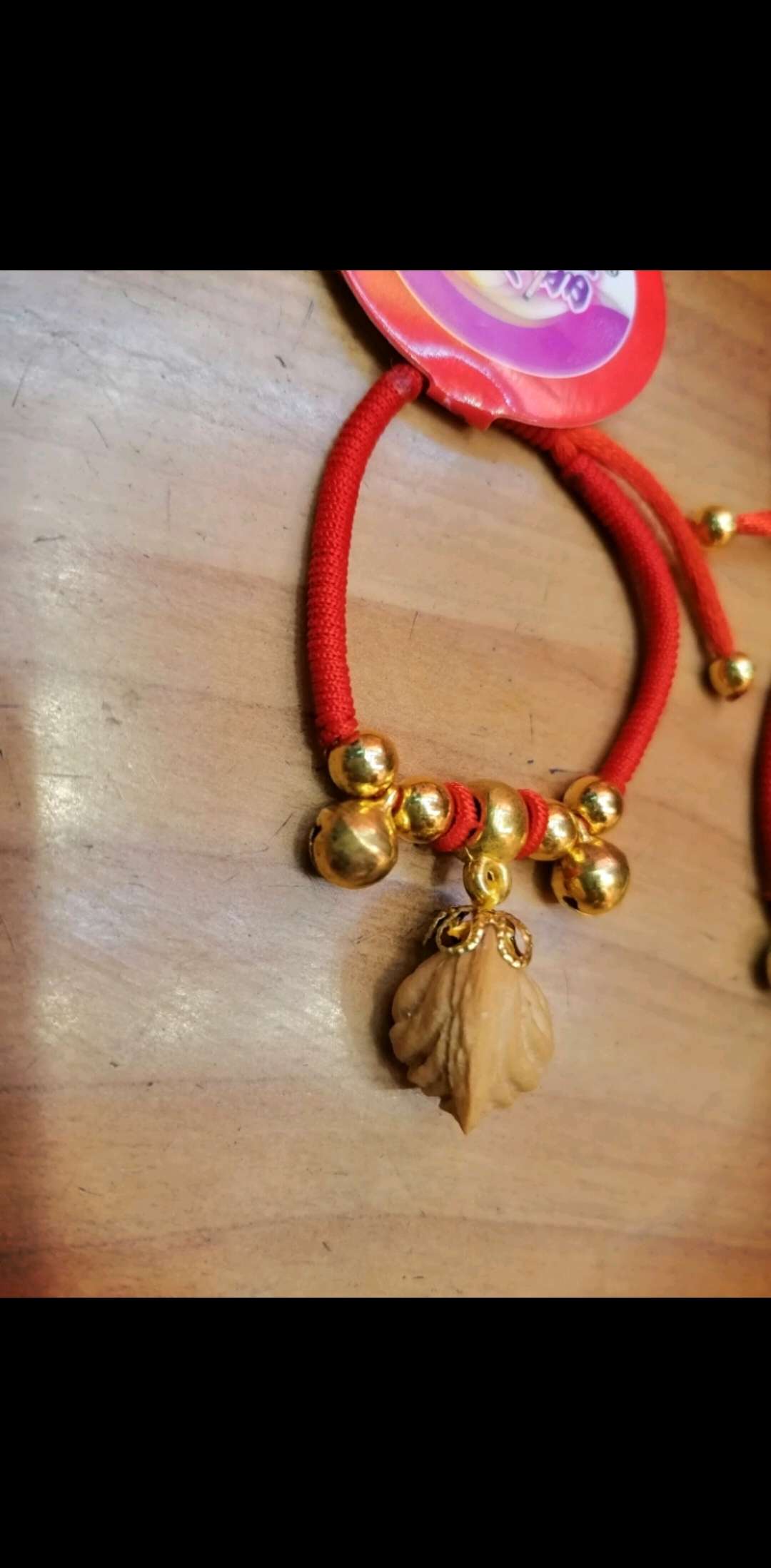Red thread dragon pattern peach kernel bracelet
