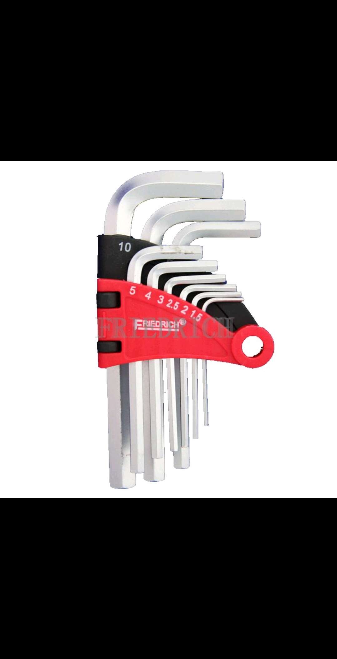 9PCS Flat head matte Hex socket wrench, hex socket wrench Specification image