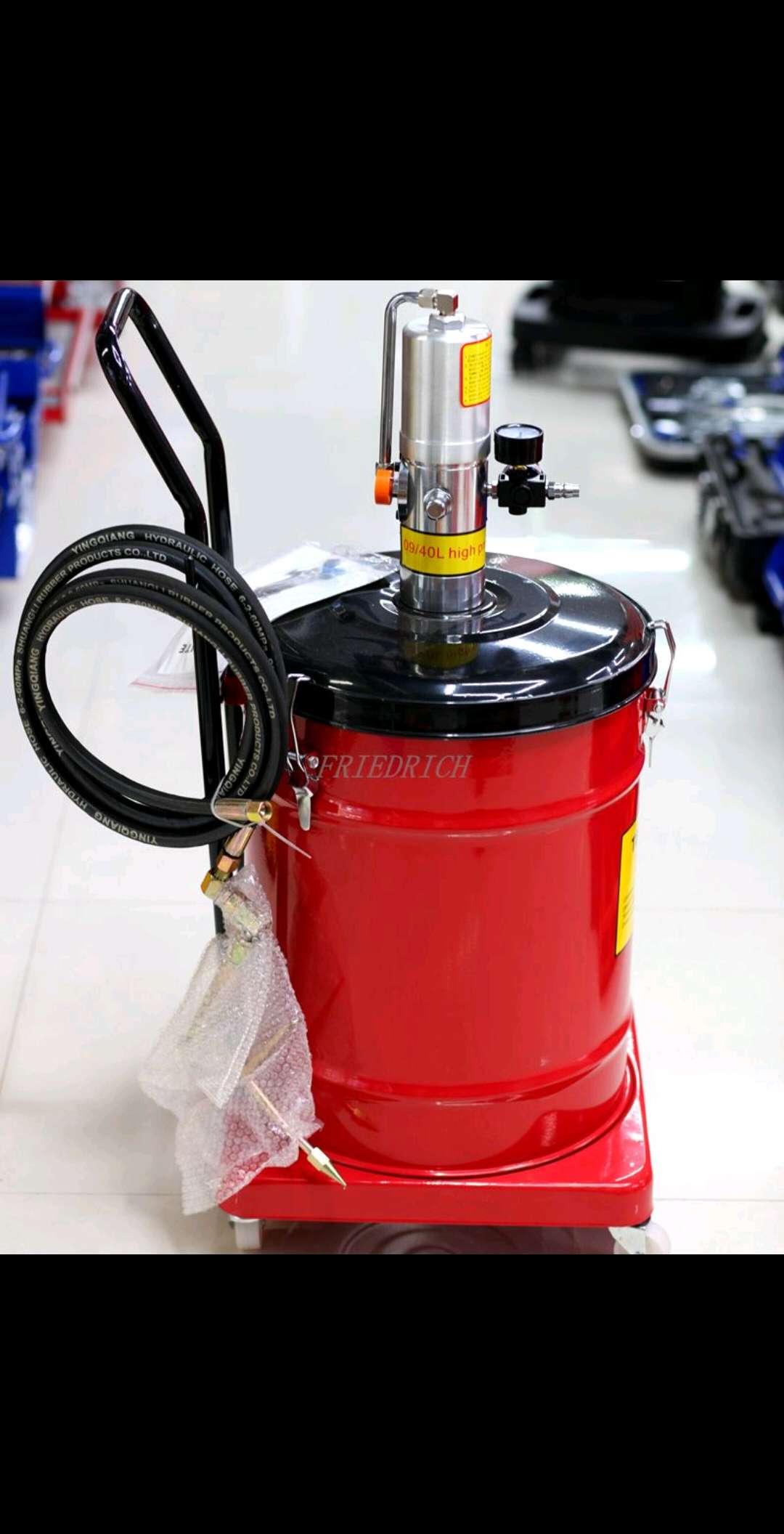 Grease machine, pneumatic high-pressure grease machine, grease gun, oil injector, high-pressure grease oil pump, lubrication pump, oil injector, oil pumping unit Specification image