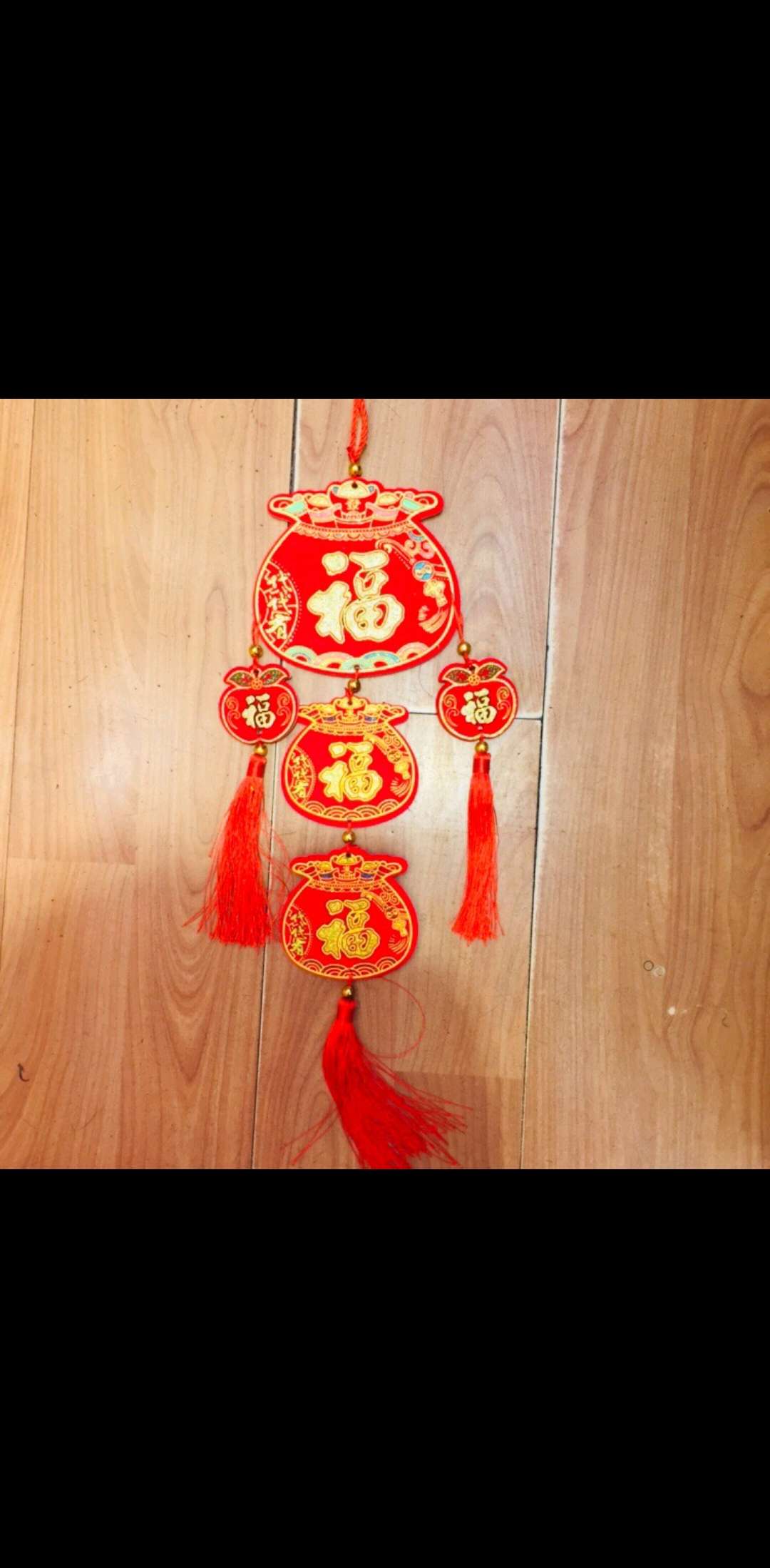 Hang a 9-centimeter five-fortune string at 16 centimeters Specification image