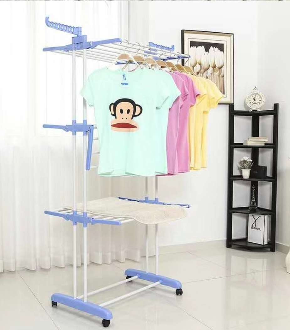 晾衣架折叠晾衣架三层毛巾晾衣架