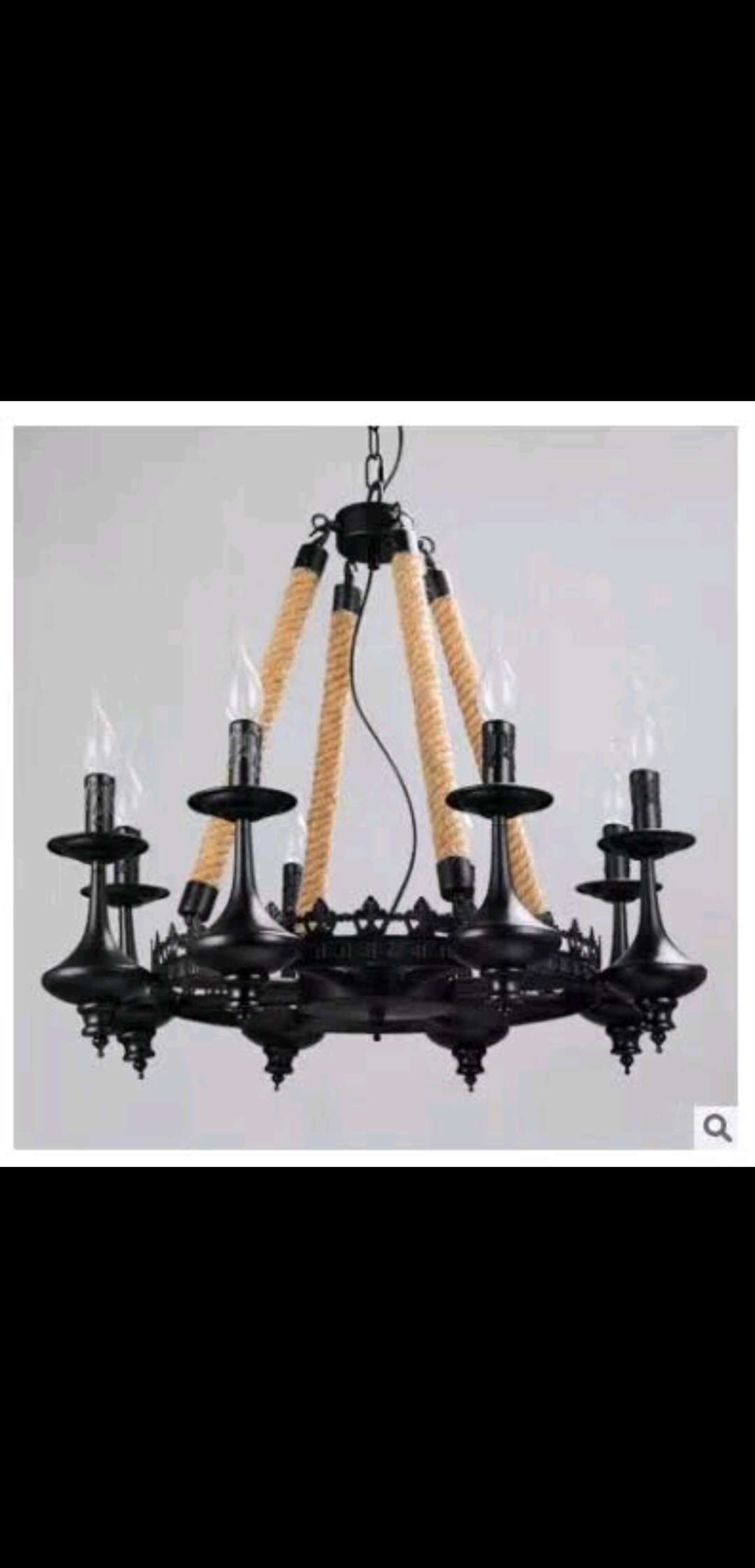 European-style ironwork, hemp rope lamps, LED chandeliers, candle chandeliers Specification image