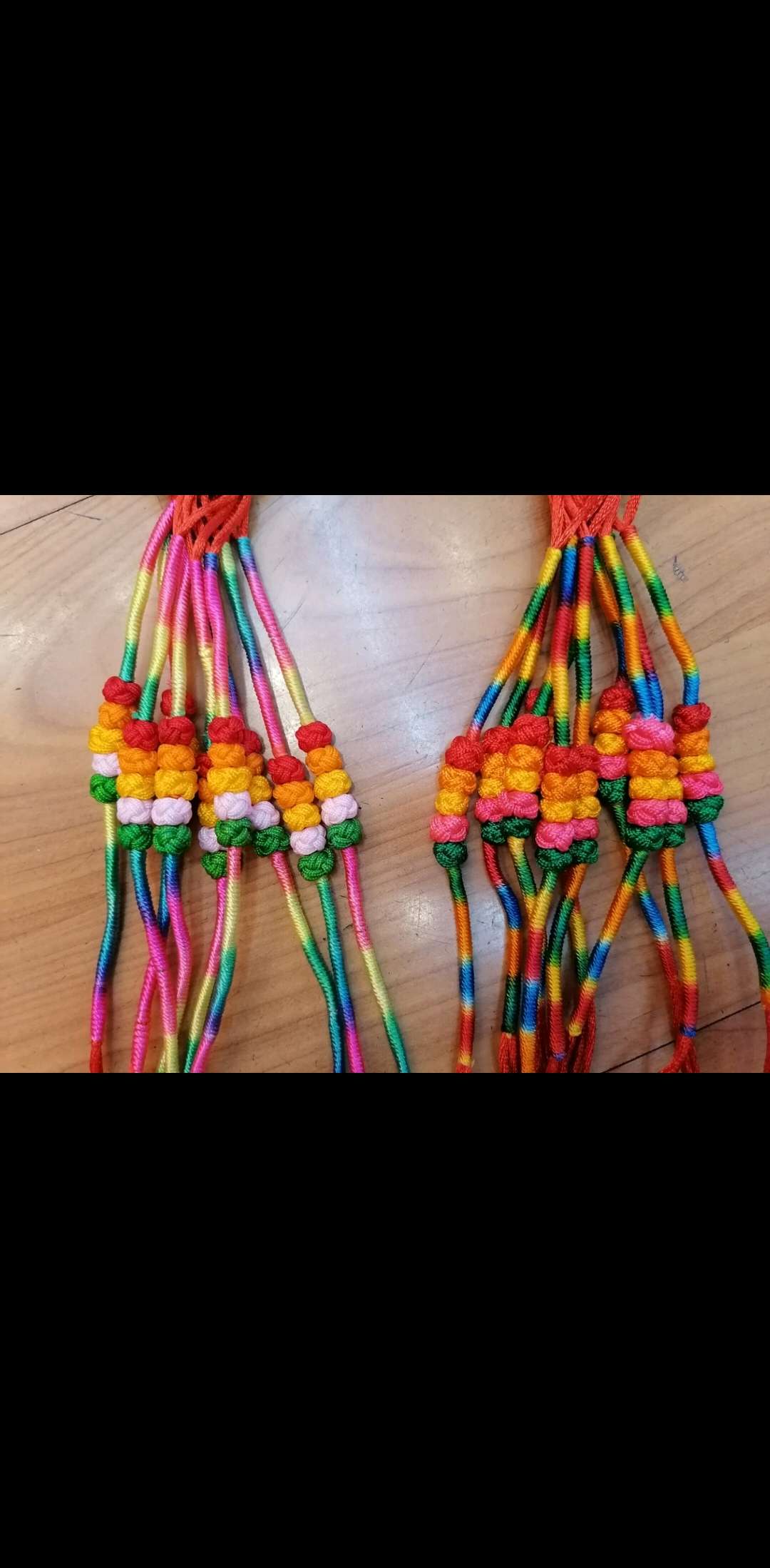 Colorful string lucky ball bracelet