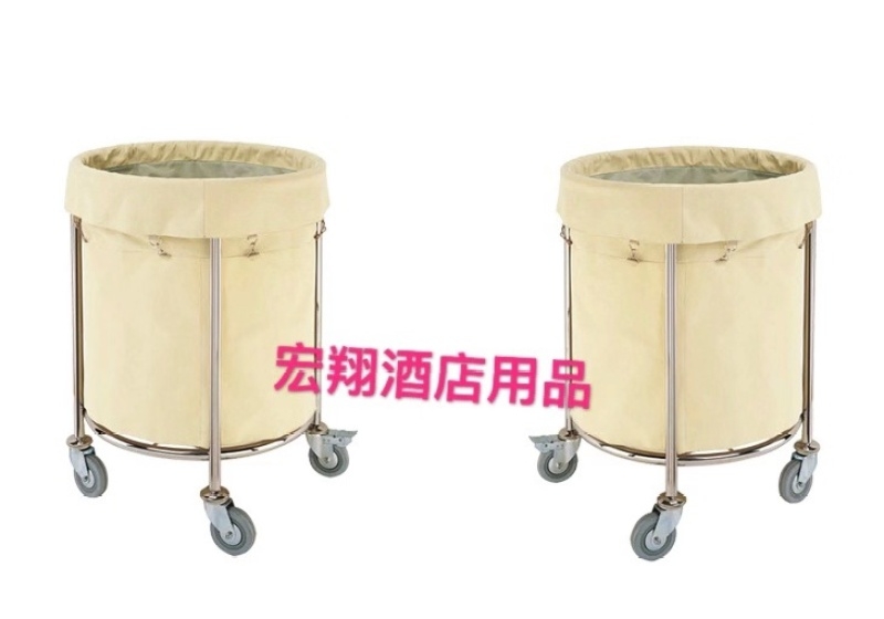 Hongxiang Stainless Steel circular linen Cart, circular linen cart, Room cleaning cart, room service cart, linen cart Application Scenario