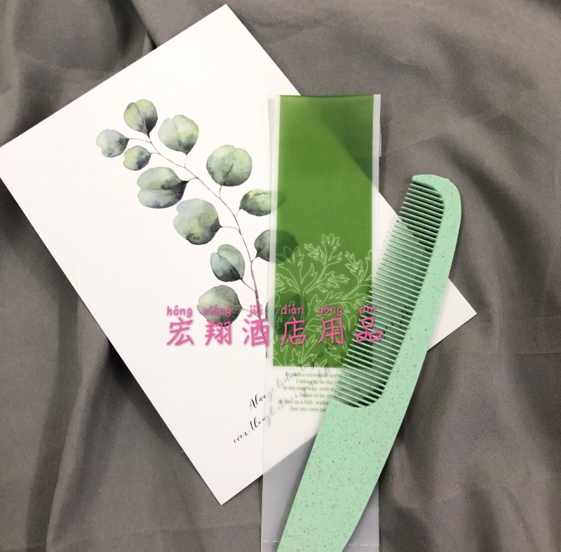 宏翔一次性磨砂软膜袋小麦秸秆牙刷梳子5星宾馆客房一次性用品详情图9