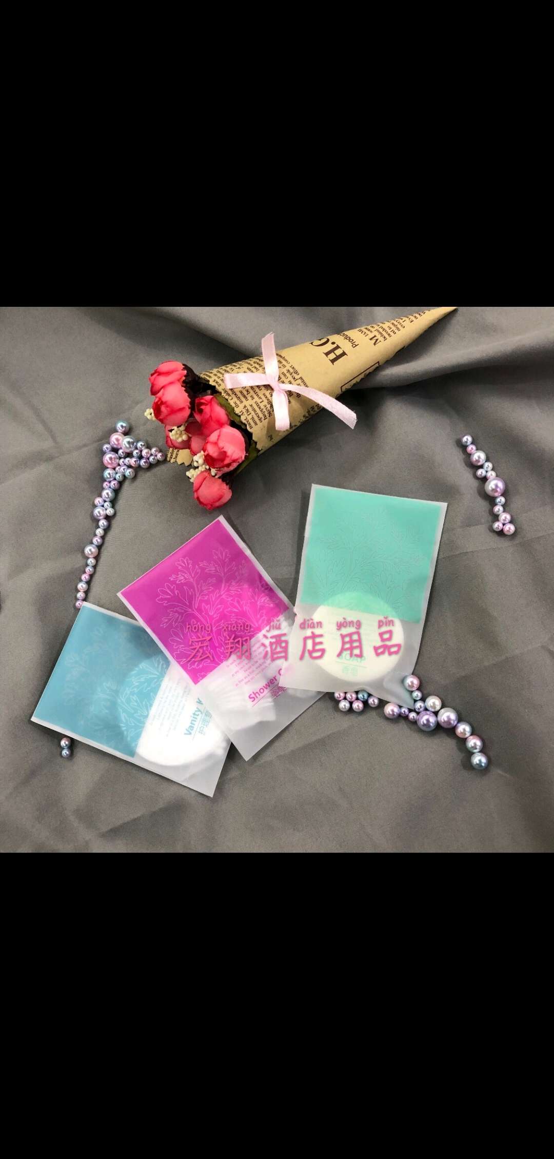 宏翔一次性磨砂软膜袋小麦秸秆牙刷梳子5星宾馆客房一次性用品详情图10