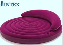 美国INTEX68881靠背半躺沙发床 双人充气躺椅 豪华 加大气垫床