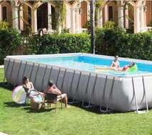 美国INTEX26364游泳池支架水池大型家用洗澡池水上乐园设备