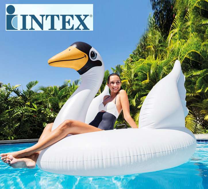 INTEX56287 大天鹅坐骑 白天鹅 大白鹅 水上动物坐骑 浮岛图