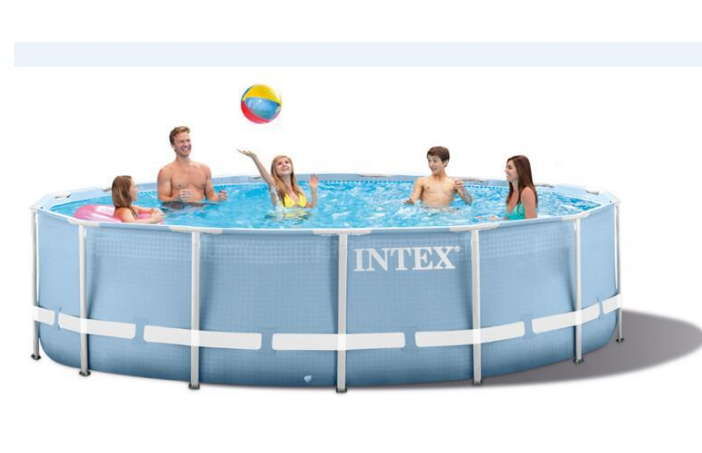 INTEX26702 圆形管架水池套装 免充气支架水池 家庭游泳池图