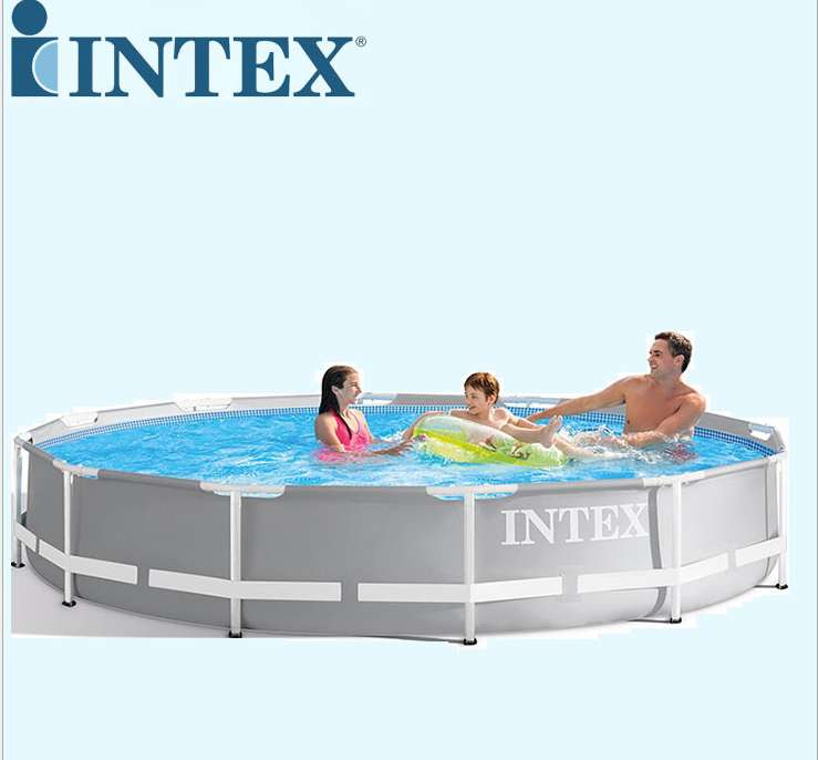 INTEX26712 圆形管架水池套装 支架水池 家庭游泳池图