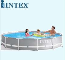 INTEX26712 圆形管架水池套装 支架水池 家庭游泳池
