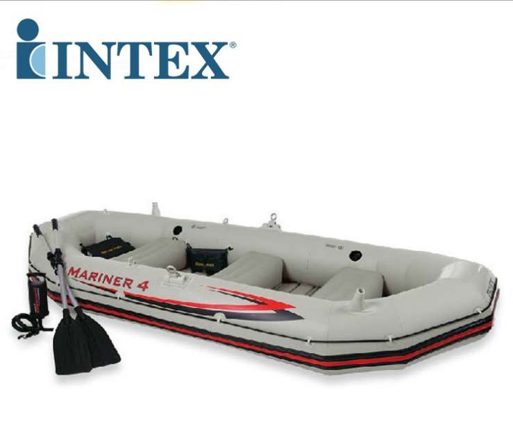 美国INTEX68376 专业水手四人船组 充气船 橡皮船皮划艇钓鱼船详情图1