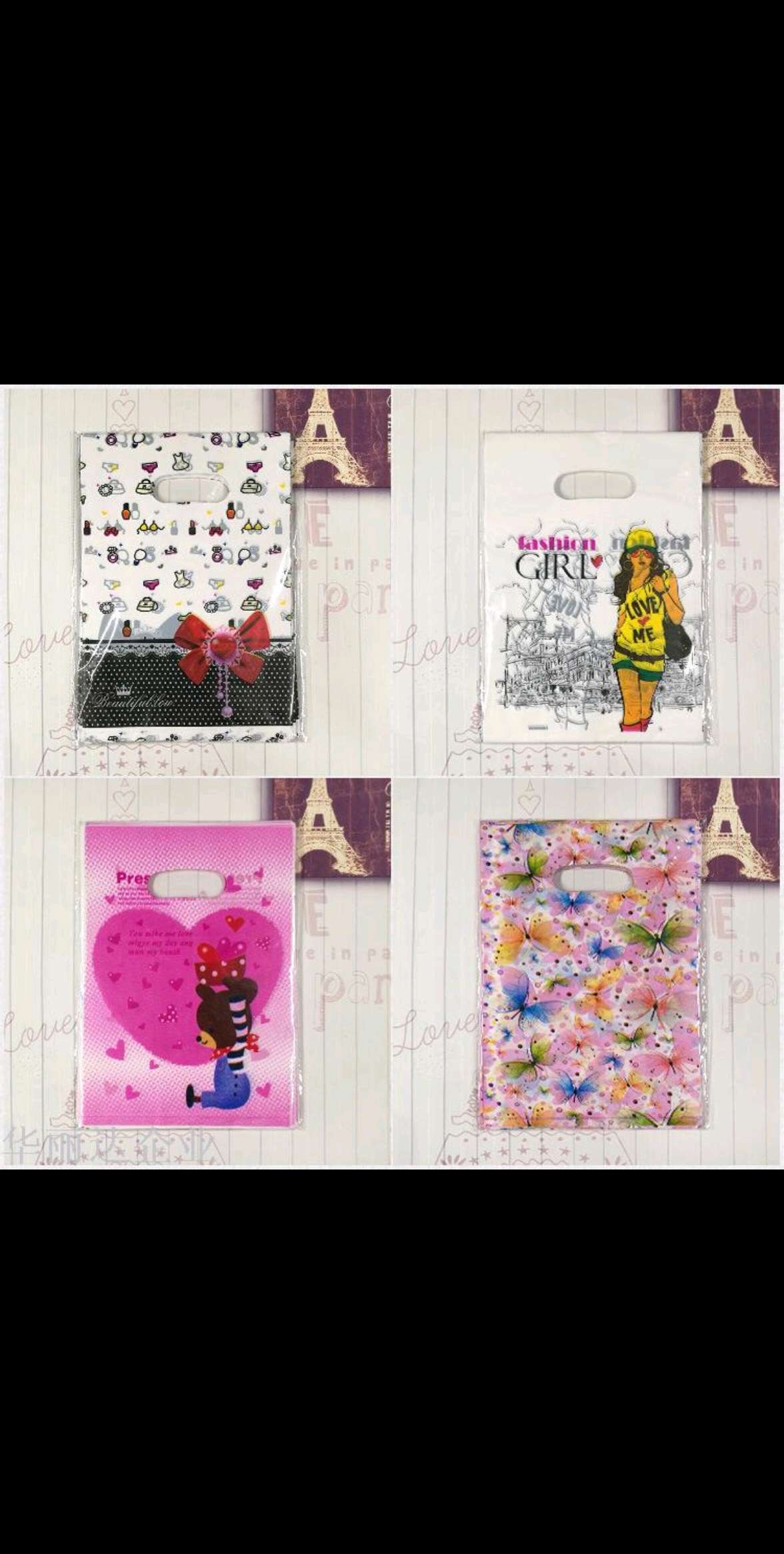 Plastic Gift Bags children's clothing store tote bags custom made logo clothing store bags thumbnail