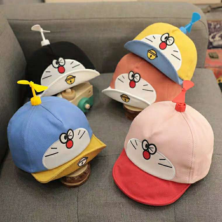 春夏款鸭舌帽，可爱多啦A梦竹蜻蜓款式