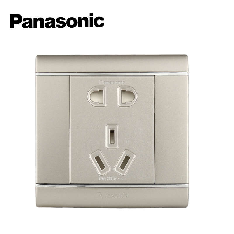 Panasonic Jia Dian Decorative switch socket 5-hole wall socket 2, 3 plug 5-hole socket panel Specification image