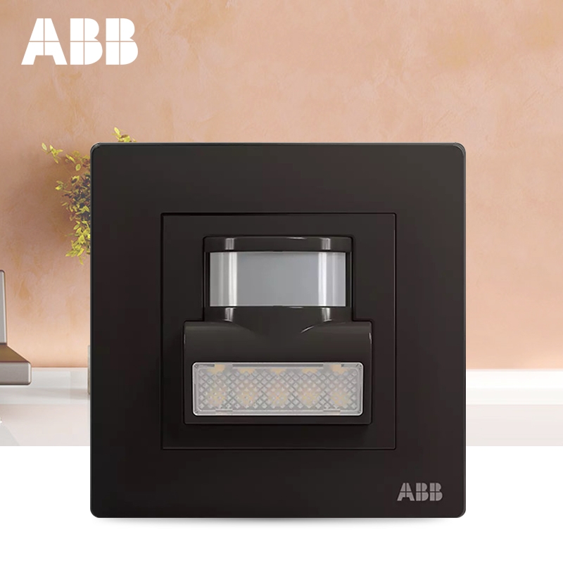 ABB switch Socket Xuanzhi Frameless Starry Sky Black Infrared Sensor Wall Corner Lamp details Picture