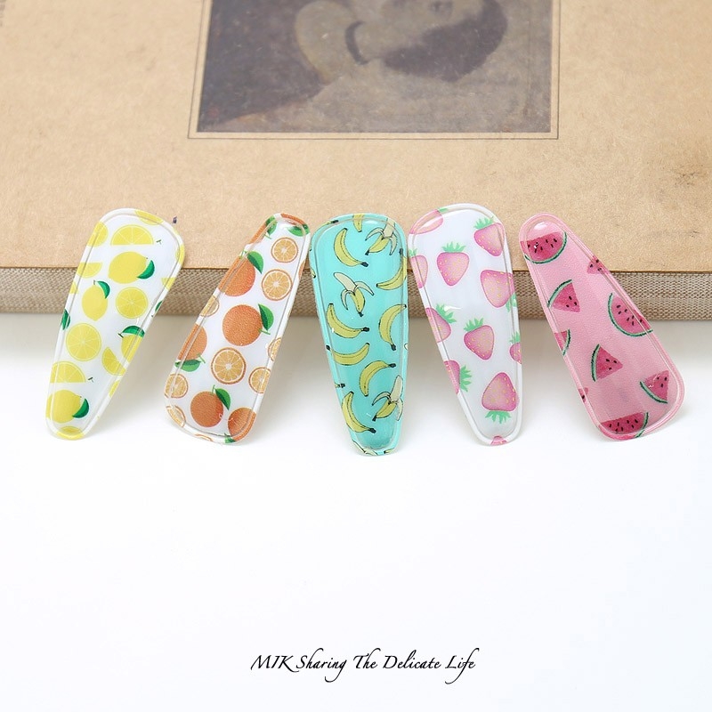 Fruit-flavored summer ins forest-style girl hair clips, watermelon, orange, crushed hair clips, fringe, and hairpin accessories Specification image