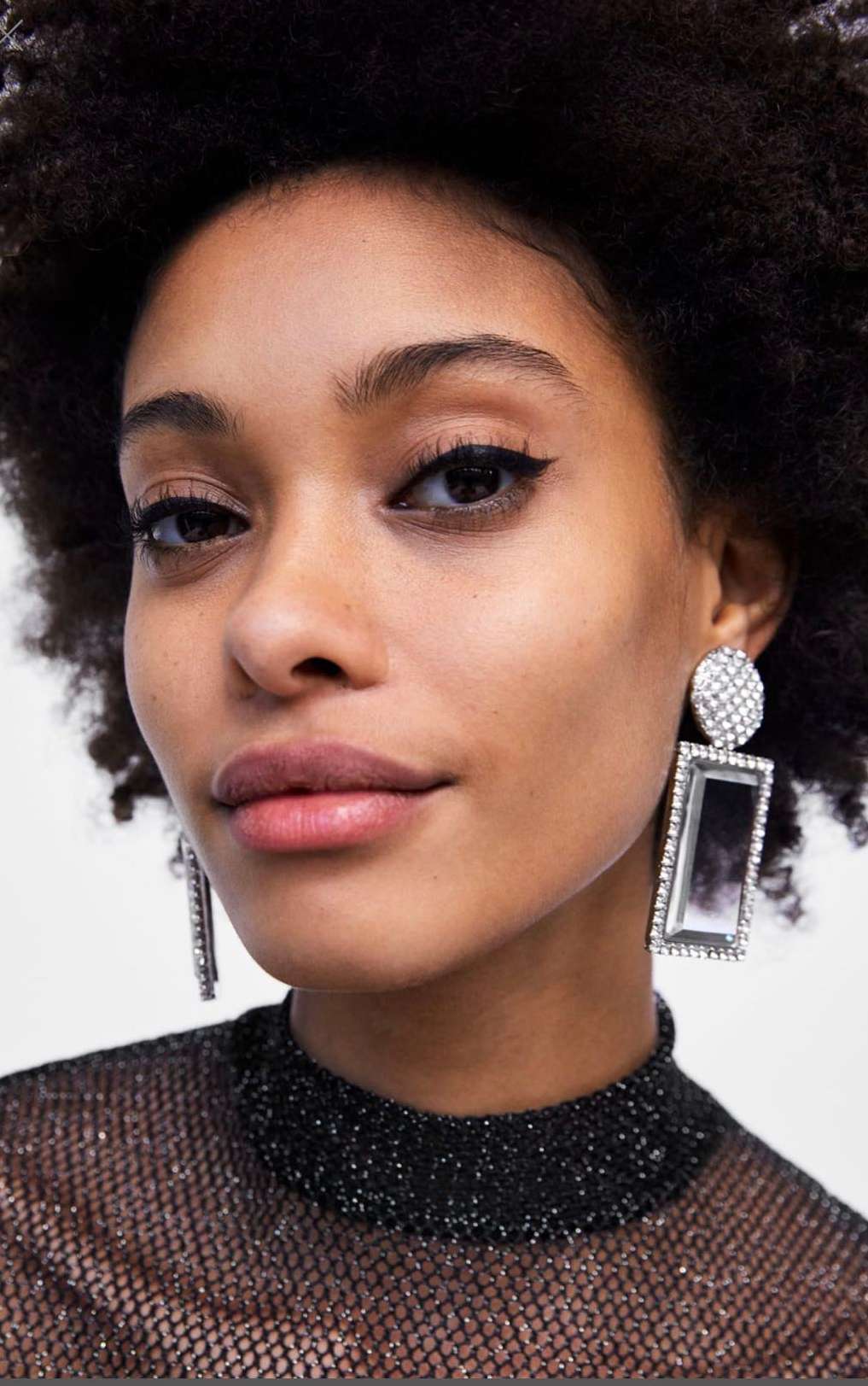 Cross - border jewelry rectangular resin geometric point diamond earrings temperament joker earrings thumbnail