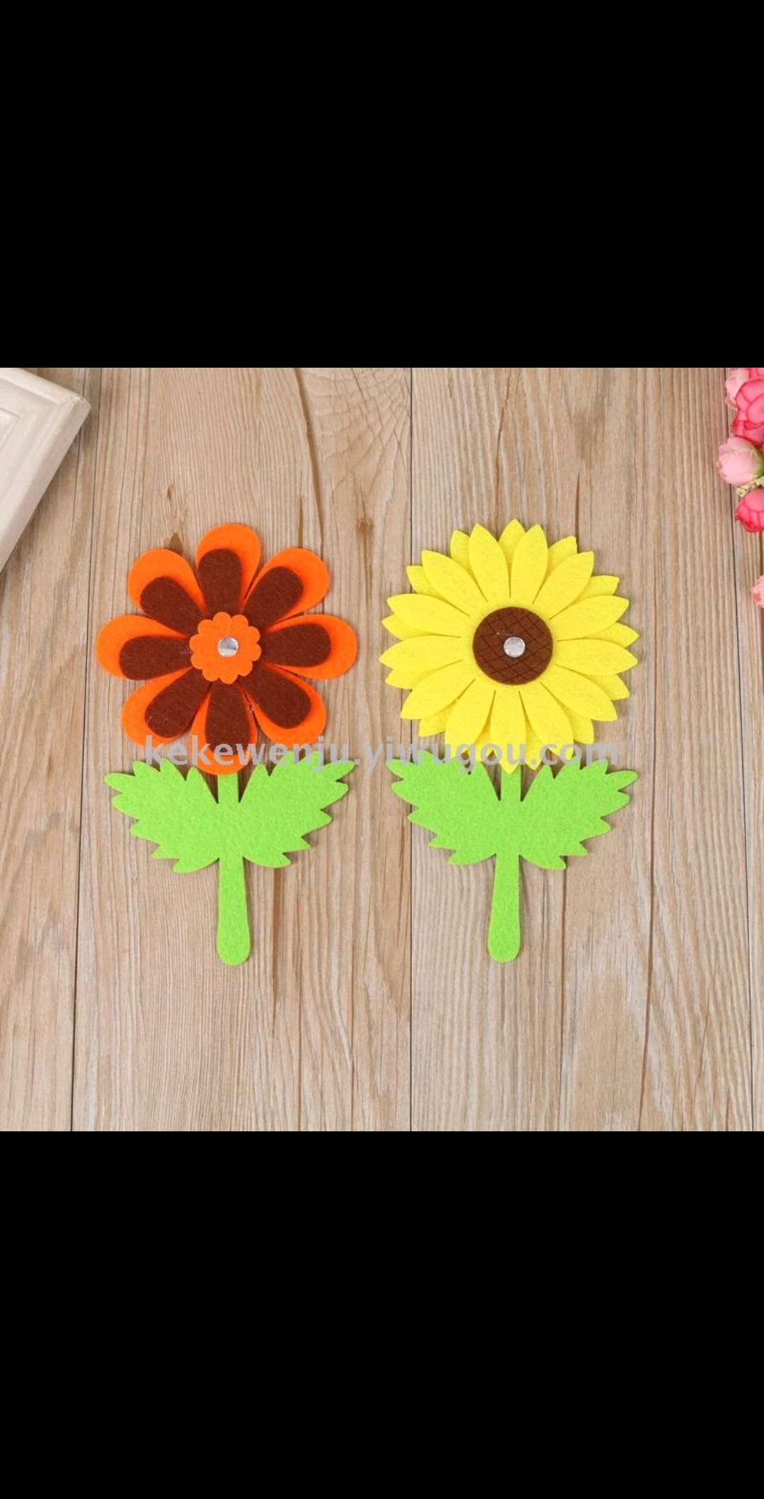 Large non-woven fabric stickers are pasted on the flower walls of primary school classrooms and children's rooms Specification image