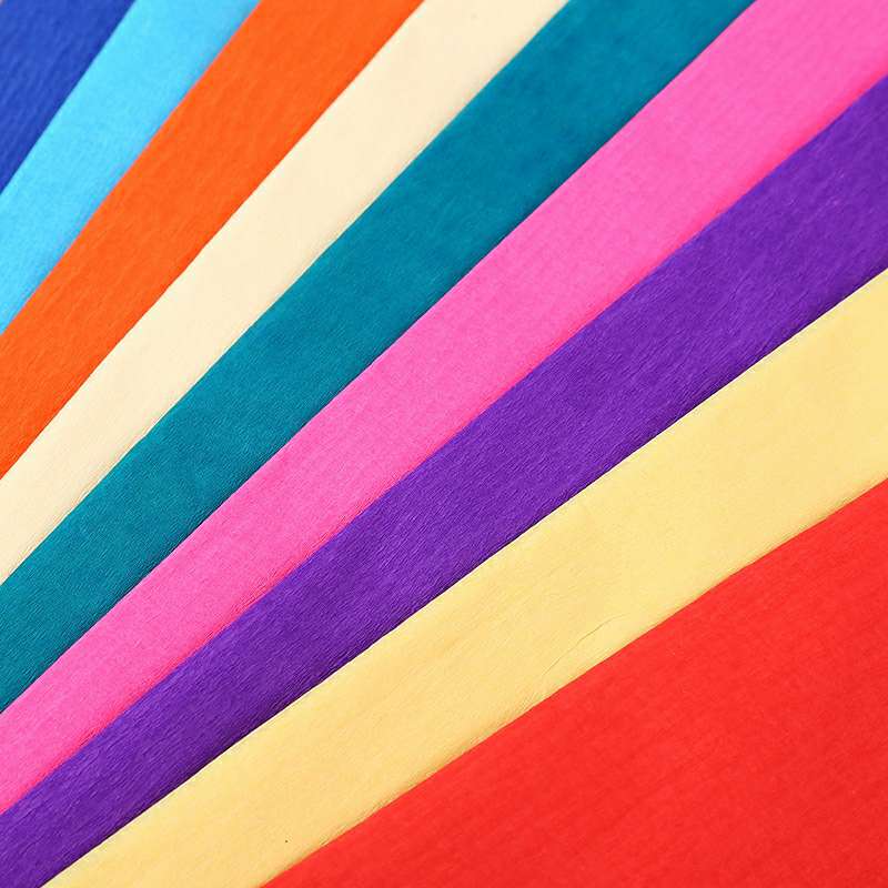 热销彩色皱纹纸DIY材料鲜花花束鲜花包装褶皱纸手工纸厂家直销产品图