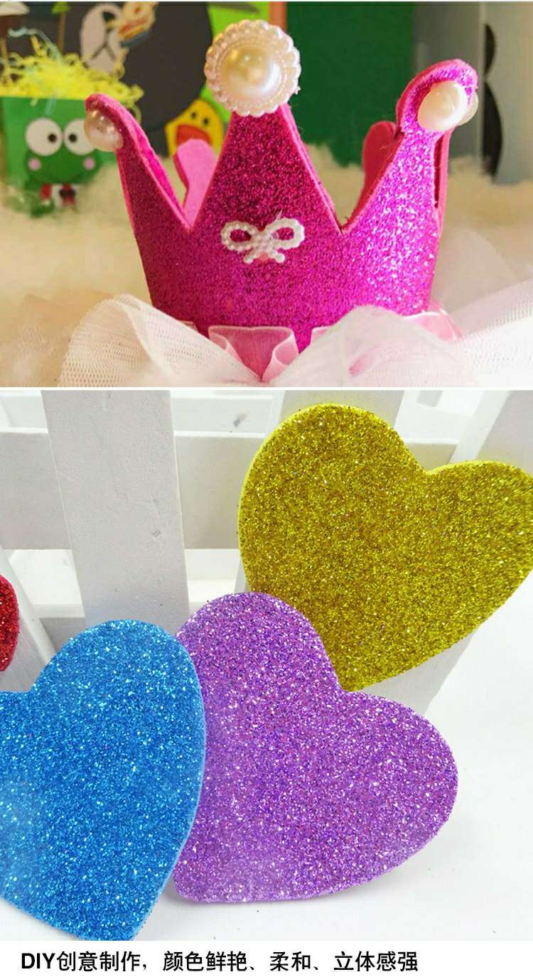 Esponja glitter papel kindergarten hecho a mano oro polvo papel material de bricolaje sin respaldo adhesivo en relieve EVA adhesivo Application Scenario