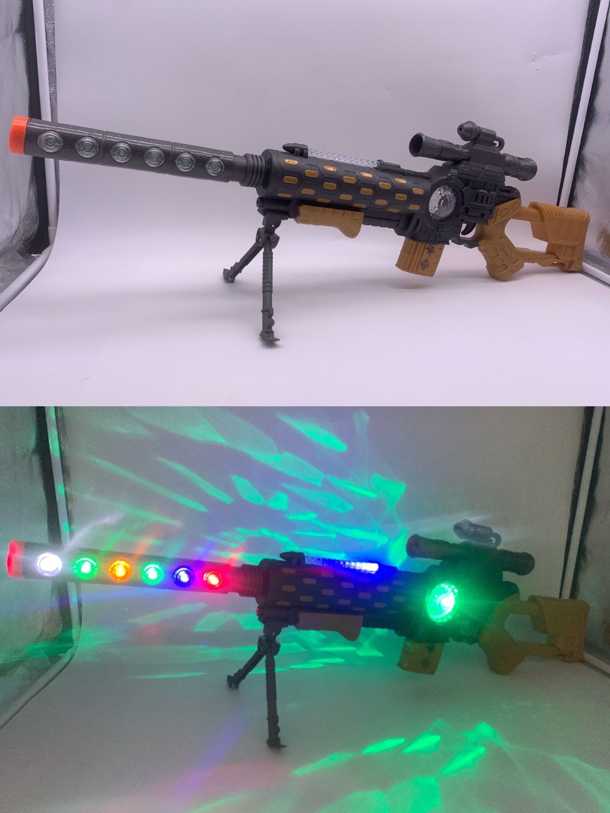 6629电动音乐玩具枪带红外线