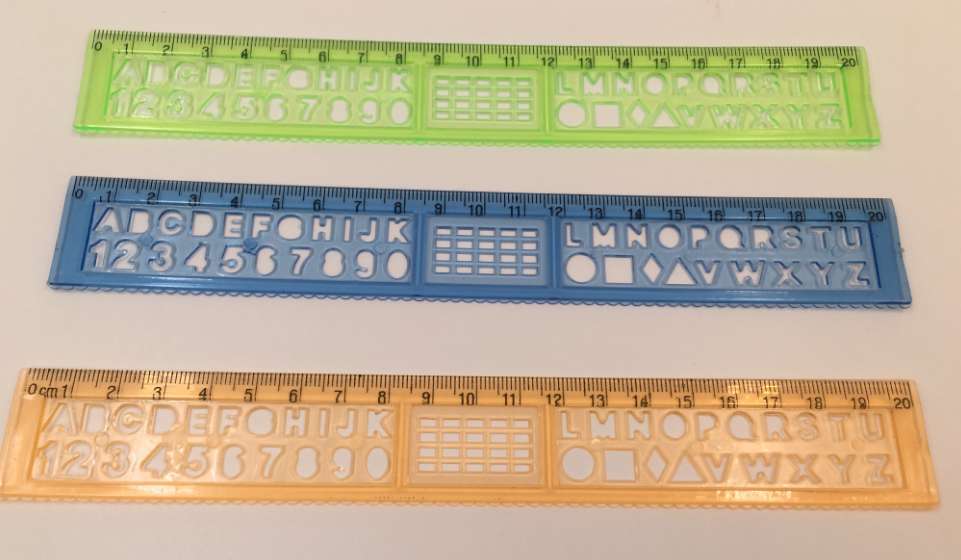 20cm, ABc ruler, suitable for teachers and students drawing