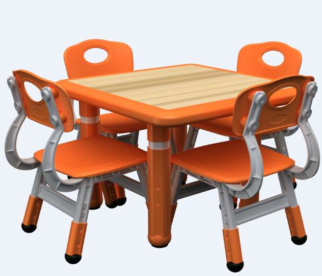 儿童豪华升降正方桌，不含椅子产品图