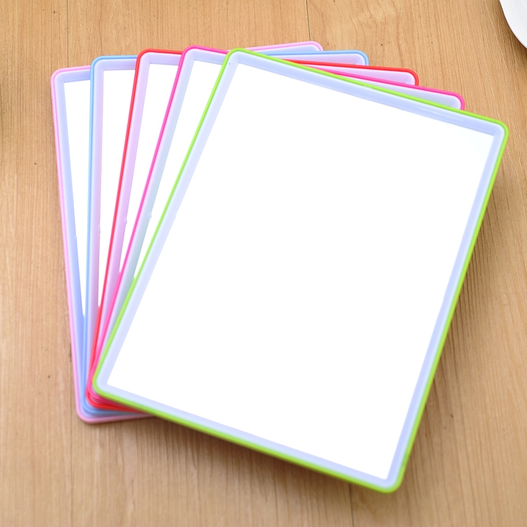 糖果色大号镜子台式折叠化妆镜台式大号梳妆镜便携纸镜随身镜可挂