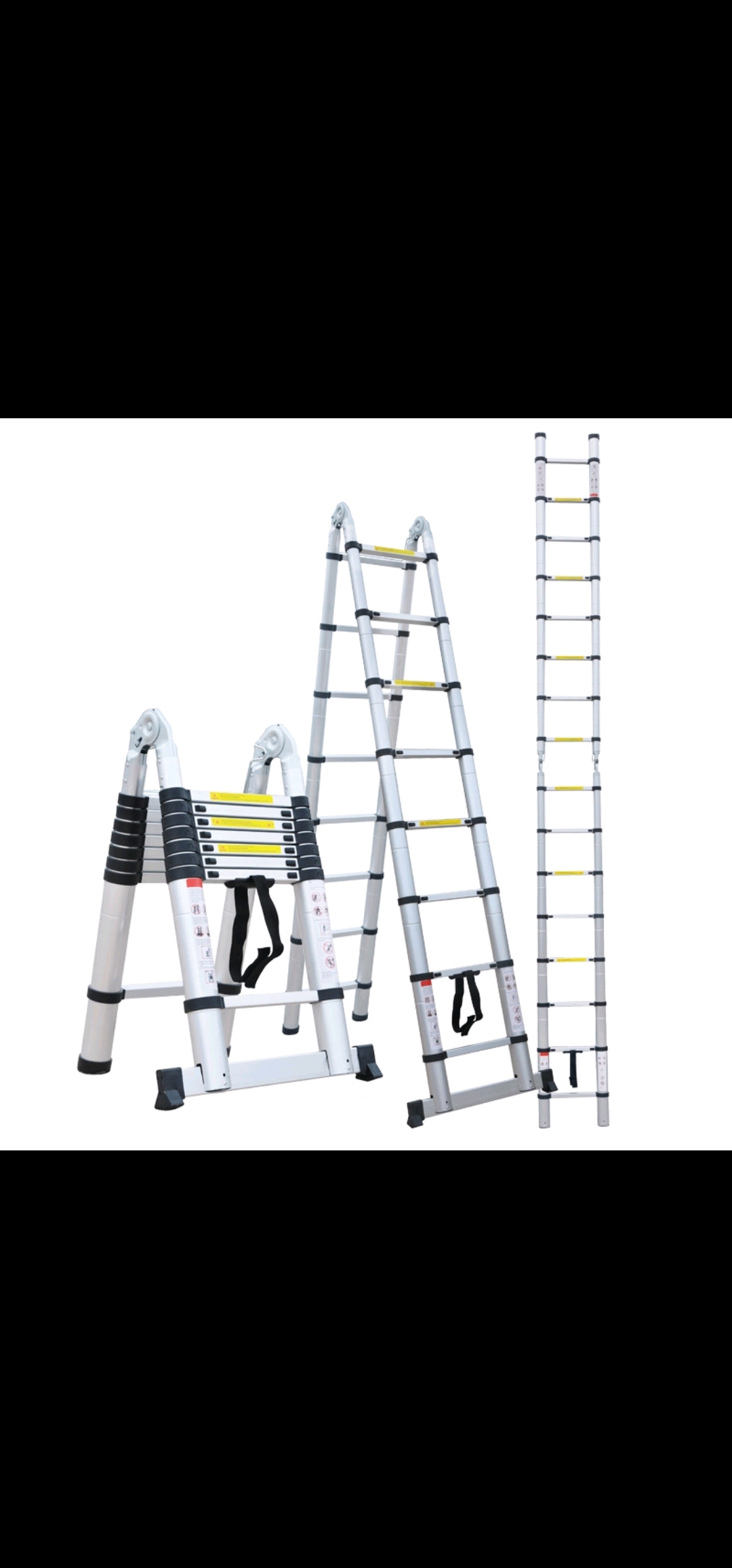 铝合金伸缩梯子 多功能关节家用人字梯便携铝梯 轻便楼梯竹节梯阁楼梯详情图1