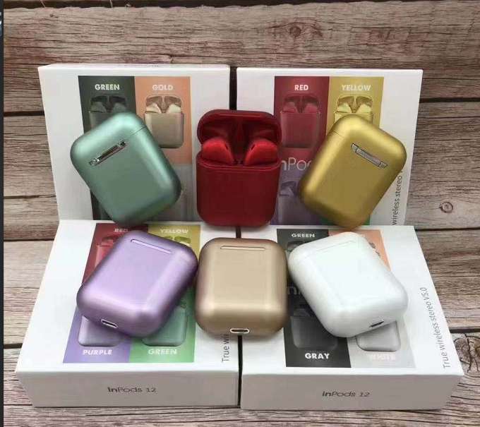Inpods 12 Second generation Wireless Bluetooth Headset 5.0 Dual Talk with popup headphones thumbnail