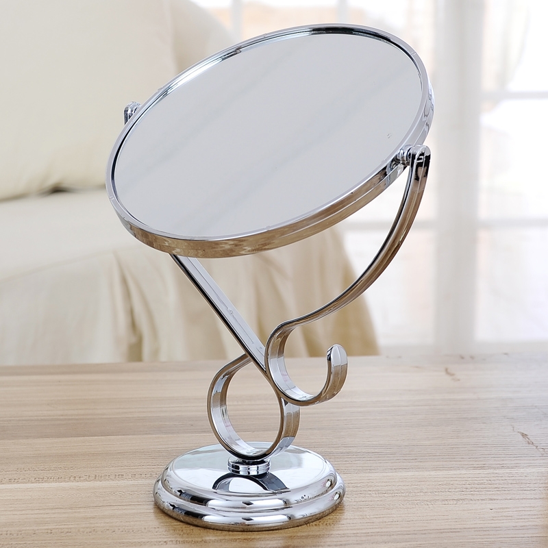 欧式双面大号台式化妆镜欧式时尚可爱便携公主梳妆镜子带3倍放大详情图6