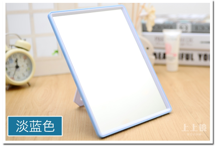 糖果色大号镜子台式折叠化妆镜台式大号梳妆镜便携纸镜随身镜可挂详情图6