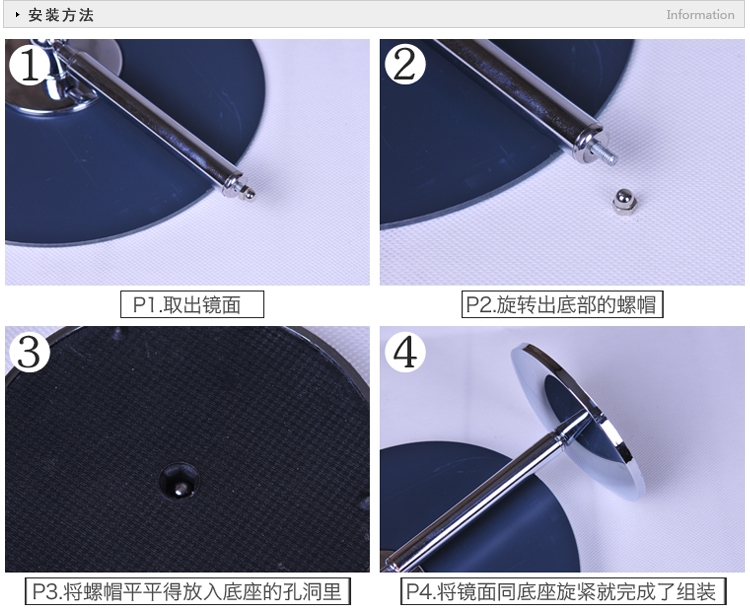 High Definition Makeup Mirror Tabletop Dressing Mirror For Girls Students Large Mirror Dormitory Mirror Folding Portable Beauty Environment Item Picture