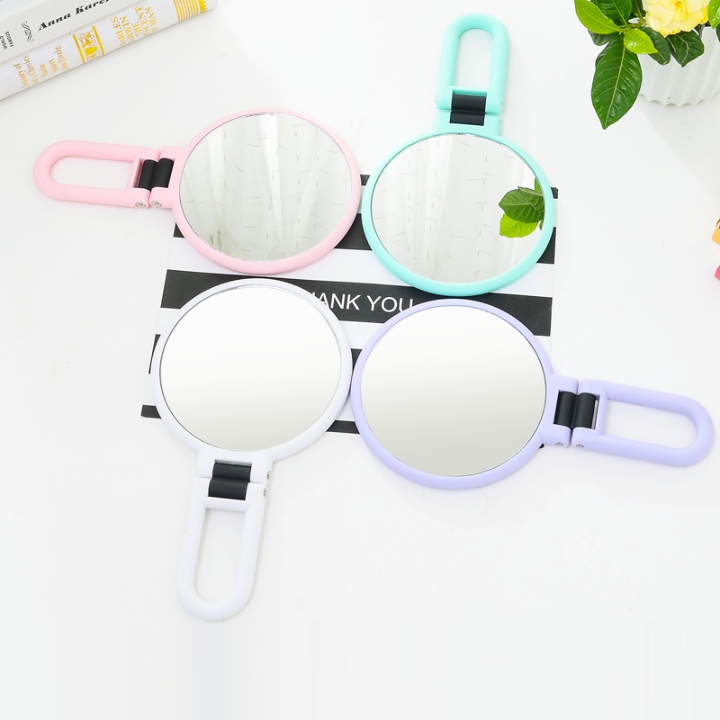 Double-Sided Desktop Makeup Mirror 10X Magnification Mirror Princess Mirror Portable Folding Hand Hold Handheld Handle Mirror Portable Mirror undefined